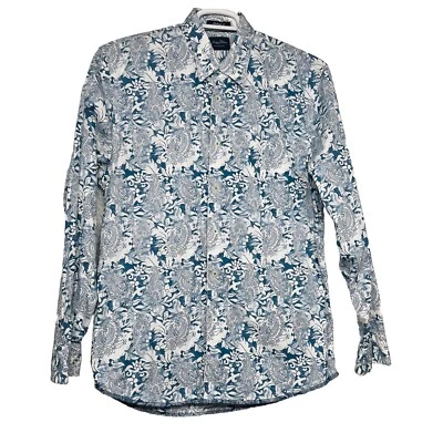 Indigo Palms Tailored Fit Denim Company Men’s Size L Blue/white Button Up Shirt - Image 1 of 4