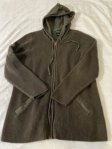 Lauren Ralph Lauren gerippter Hoodie Damen grün mit durchgehendem Reißverschluss vorne - Bild 1 von 9
