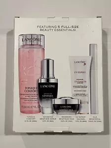 LANCOME FEATURING 5 FULL SIZE BEAUTY ESSENTIALS SET NIB - Picture 1 of 3