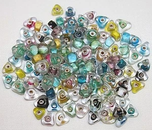 Cuentas de vidrio hechas a mano - cuentas de tirante de 6-8 mm - 10-12 colores - 120 cuentas/paquete - Imagen 1 de 4