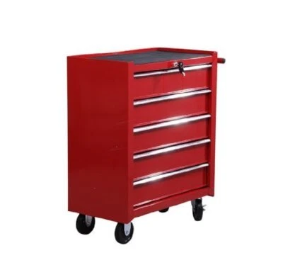 DecHome Carrello Cassettiera Porta Utensili Officina Rosso 67.5x33x77cm ED0004 - Immagine 1 di 4