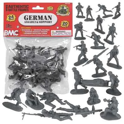 BMC CTS WW2 German Assault Medical Plastic Army Men Classic Toy Soldier Figures - Image 1 of 4