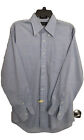 Preswick & Moore-Men?S Shirt-15/33-Blue-Long Sleeve-Button Down-Dress Or Casual