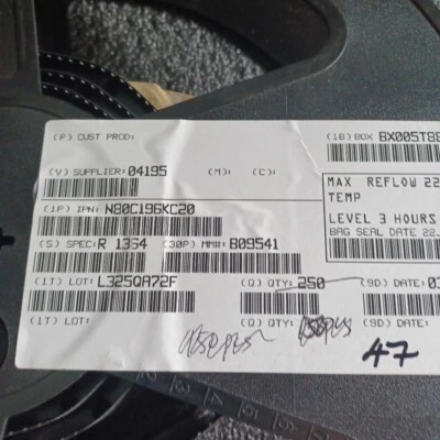 INTEL N80C196KC20 Microcontroller 16-bit 68-Pin PLCC - Image 1 of 2