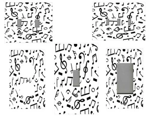 MUSIC NOTES MUSIC ROOM HOME DECOR LIGHT SWITCH PLATES AND OUTLETS - Picture 1 of 30