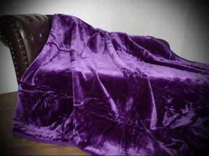 Bedspread Cosy Blanket Blanket Plaid Gloss Design Purple 160x200cm - Picture 1 of 1