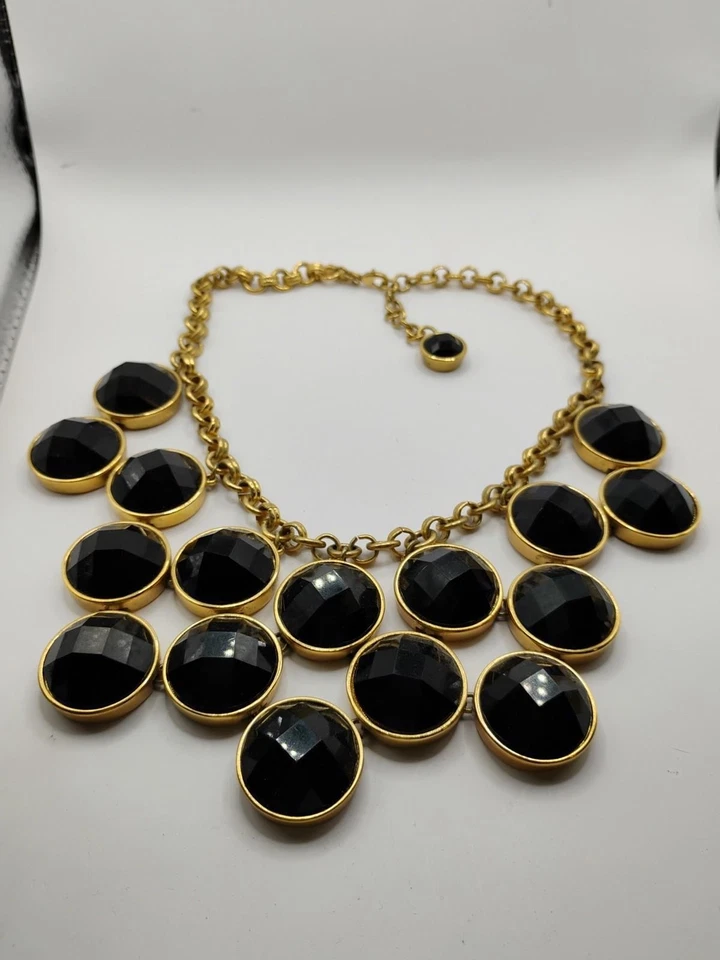 Collar Kate Spade Connect Cuatro Burbujas Negro Dorado Excelente  Foto 1 de 4