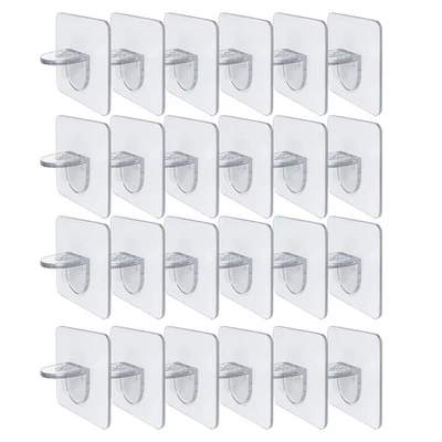 24PCS Punch  Shelf Support Peg-Self Adhesive Shelves Clips for Kitchen4115 Foto 1 de 4
