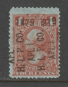 Scott # RB14b, Used, F, 4¢ Proprietary, Holman Liver Pad Co., New York, NY - Picture 1 of 3