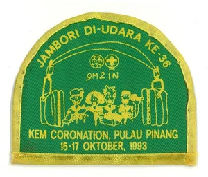 1993 Jamboree On The Air - MALAYSIA / MALAYSIAN SCOUTS JOTA SCOUT Patch ~ RARE - Picture 1 of 2