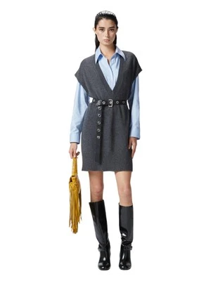 Chaleco maglia para Mujer Pinko Cut it XS-S Color Gris Medio Foto 1 de 4