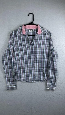 Rockies Shirt Womens Medium Multicolor Plaid Popover Long Sleeve Casual Preppy - Image 1 of 4