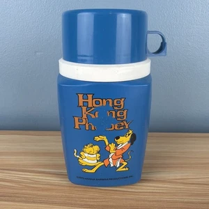 Termo Hong Kong Phooey 8 OZ King-Seeley con tapón y taza vintage 1975 - Imagen 1 de 9
