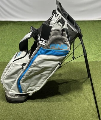 PING Hoofer 231 Golf Stand Carry Bag 5-Way Divider Light Grey/Blue/Graphite New! - Image 1 of 4