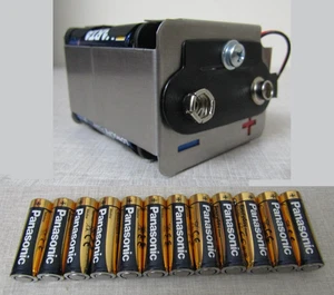 12AA to PP9 Battery Adapter for Vintage Transistor Radios - Includes Batteries - Picture 1 of 8