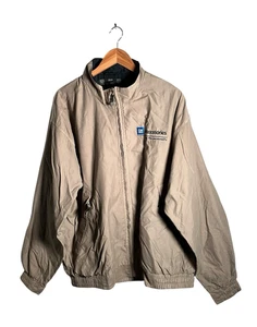 Nike Golf GM Accessories Jacket Mens Size L Beige Full Zip Embroidered Logo - Picture 1 of 18