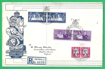 SOUTH AFRICA ~ REGD ROYAL TOUR 17th FEB 1947 FIRST DAY COVER - Image 1 of 2