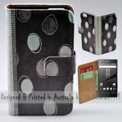 For Sony Xperia Series - Polka Dot Damask Theme Print Mobile Phone Case Cover - image 1 of 3