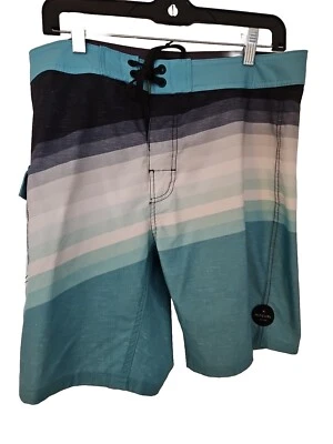 Rip Curl Mirage Mens Size 33 Green Swim Trunks Surf Boards Shorts Drawstring - Image 1 of 4