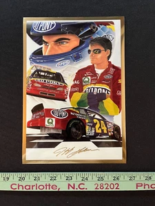 Obra de arte original NASCAR cromo estampado lámina de coleccionista, Jeff Gordon años 90 7x10" - Imagen 1 de 3