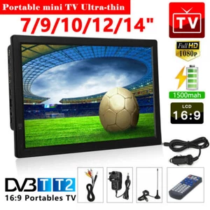 10/12/14inch Portable 1080P HD TV Freeview HDMI Digital Television Player UK - Picture 1 of 22