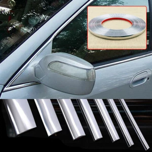 15m Car Chrome Moulding Trim Strip Adhesive Width 6/8/10/12/15/18/20/22/25/30mm - Picture 1 of 18