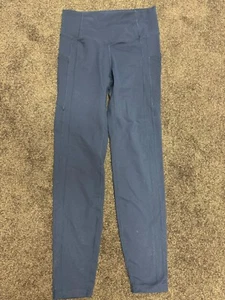 Rockwear Ladies Navy Leggings with Side Pockets - Size 10 - Picture 1 of 7