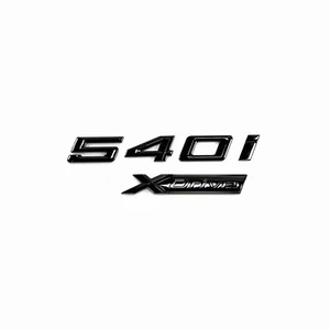 for  5 Series Gloss Black Emblem 540i+XDrive Number Letters Rear Trunk Badge - Picture 1 of 3