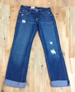 Levi's Girl's Destructed Boyfriend Skinny Jeans (Dark Distressed Denim, 14) - Picture 1 of 2