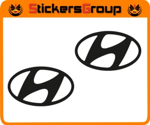 COPPIA ADESIVI HYUNDAI LOGO TUNING IN VINILE NEW - Foto 1 di 1