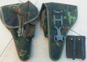 Bundeswehr Flecktarn Camo Walther P1 P38 pistol holster German Army surplus w/ - Picture 1 of 2