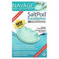 2 X Navage, Nasal Care, Saline Nasal Irrigation, SaltPod Eucalyptus, 30 Saline C