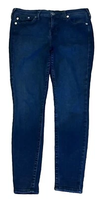 Pantalones de mezclilla True Religion Halle tiro medio súper ajustados para mujer talla 32 azul elástico Foto 1 de 4