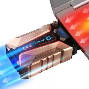KLIM Cool+ Ventilatore di Raffreddamento per Laptop/Notebook Esterno in Metallo, Silenzioso, Portatile - Foto 1 di 5