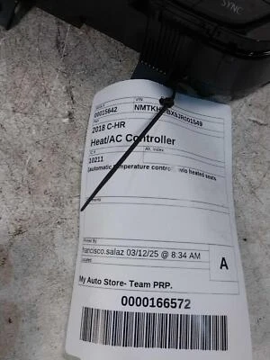 Used A/C Selector Switch fits: 2018 Toyota C-hr automatic temperature control w/ - Image 1 of 4