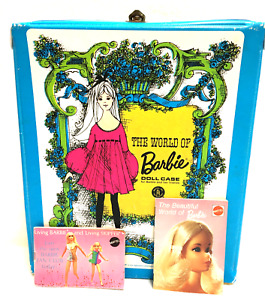 The World of Barbie Doll Case Mattel Blue 2 Barbie Skipper Fan Pamplets Lot of 3