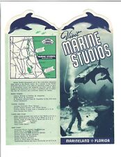 Marine Studios Marineland Florida 1950 Vintage Travel Brochure Pamphlet Ephemera