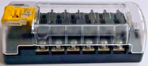 Sicherungsdose / Sicherungshalter -6-Fach (Schraubklemmen), KFZ Boot, 12/24Volt - Bild 1 von 3