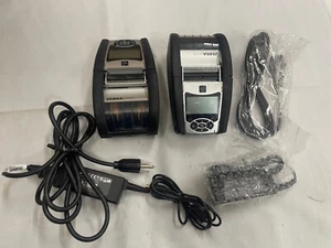 lot of two Zebra printers QLN220 with batteries and power supplies working test - Picture 1 of 12