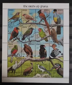 TIMBRE STAMP BIG BLOC .. GHANA Y&T#1350-65 OISEAU BIRD NEUF**/MNH-MINT 1992 ~E84 - Imagen 1 de 1