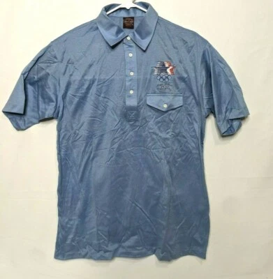 Vintage IBM 1984 Los Angeles Olympics embroidered Polo Shirt New Old Stock.  - Image 1 of 3