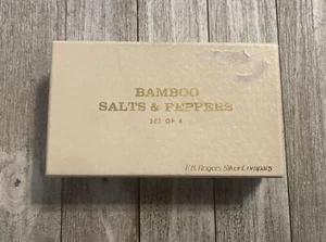 Vintage Bambus Salze und Paprika 4er Set F.B. Rogers Silver Company - Bild 1 von 3