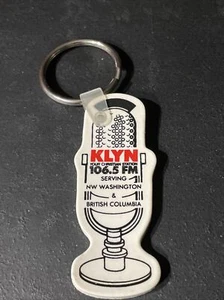 KLYN 106.5 FM Microphone Advertising Keychain Key Fob Ring - Picture 1 of 2