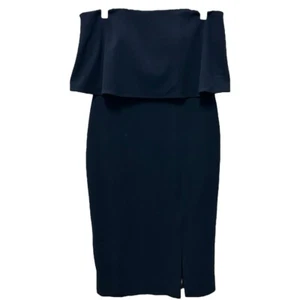Donna Morgan NWT Strapless Flounce Top Dress with Side Front Skirt Slit Sz 8 - Picture 1 of 12