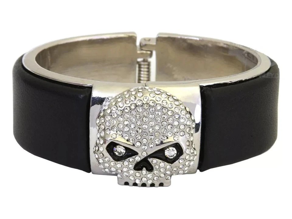 Harley Davidson Cristal Tachonado Willie G Brazalete Mujer Muñequera-MP1. nuevo Foto 1 de 2