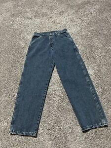 Wrangler Jeans Men's Size 30 Blue Mid Wash Denim Carpenter Work 30x30 - 6910