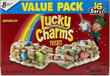 NEW LUCKY CHARMS BREAKFAST CEREAL TREATS VALUE PACK 16 BARS 13.6OZ (385g) BOX