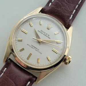 Rolex Oyster Perpetual Para Hombre Ref 6564 Oro Sólido 14k 34mm Años 50 Automático RA462B - Imagen 1 de 12
