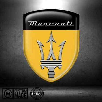 Pegatina Maserati | Calcomanía insignia guardabarros | Logotipo lateral maletero parachoques portátil etc. Foto 1 de 4