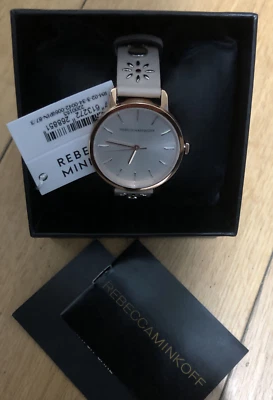 Reloj informal Rebecca Minkoff de cuarzo de acero inoxidable, rubor 2200165 nuevo en caja (43) Foto 1 de 4